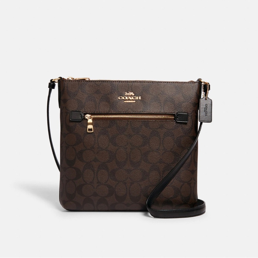 NWT Coach Rowan File Bag - Signature Canvas